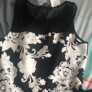 Black and white flower girls dress